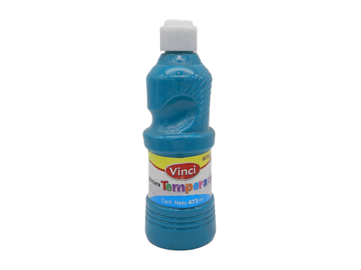 [003321] Pintura Tempera Vinci 473 ml Azul Turquesa C/ 4 pzs Dixon