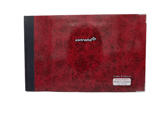 [003345] Libro Florete F/ Italiano Tabular 12 Columnas C/ 96 hjs Estrella