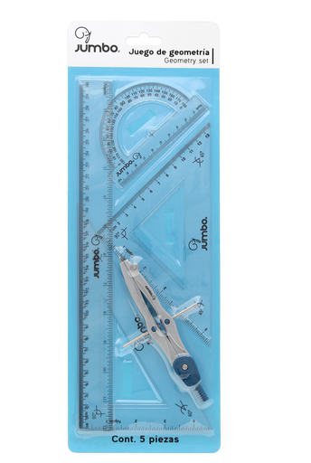 [003436] Juego Geometrico C/ Compas Precision Plastico Jumbo