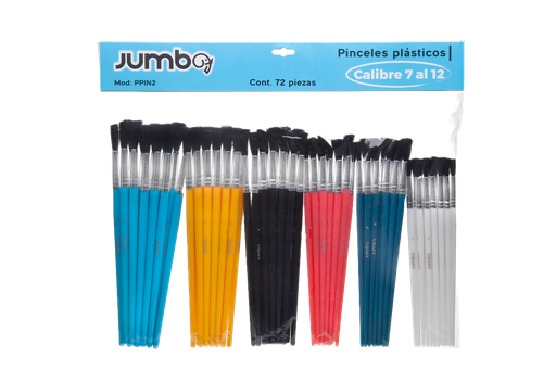 [003450] Pincel Escolar Acuarela 7 a 12 C/ 72 pzs Jumbo