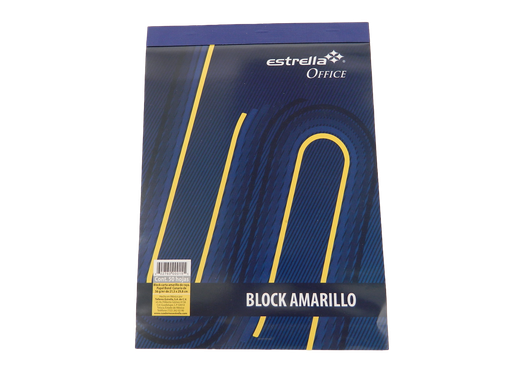 [003625] Block Amarillo Rayado T/ Carta C/ 50 hjs Estrella