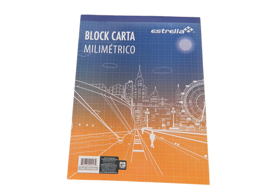 [003626] Block Milimetrico T/ Carta C/ 50 hjs Estrella