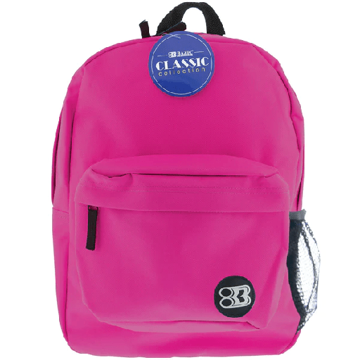 [003771] Mochila Clasica 17" Fucsia Bazic