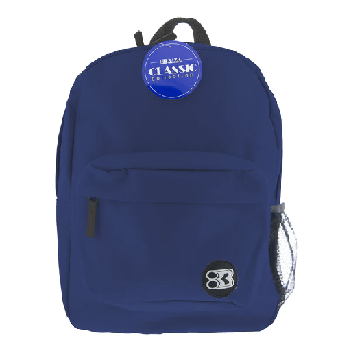 [003773] Mochila Clasica 17" Azul Marino Bazic