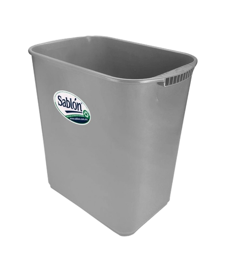 [003786] Cesto Rectangular Jumbo Gris Sablon