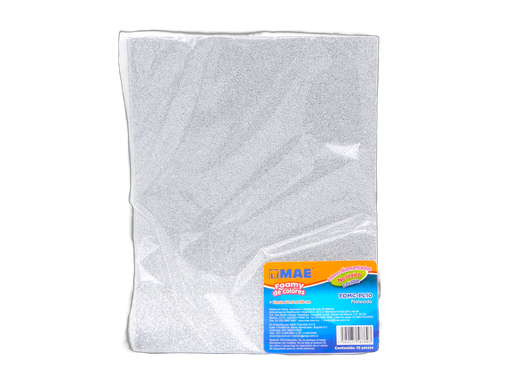 [003911] Foamy Diamantado T/ Carta Plata C/ 10 pzs Mae