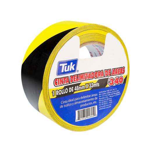 [003928] Cinta Delimitadora Area Amarillo/Negro 48 x 33 T-340A/N C/ 24 pzs Tuk