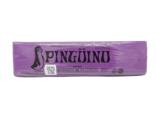 [003944] Papel Crepe Pingüino Violeta C/ 10 pzs Belumosa