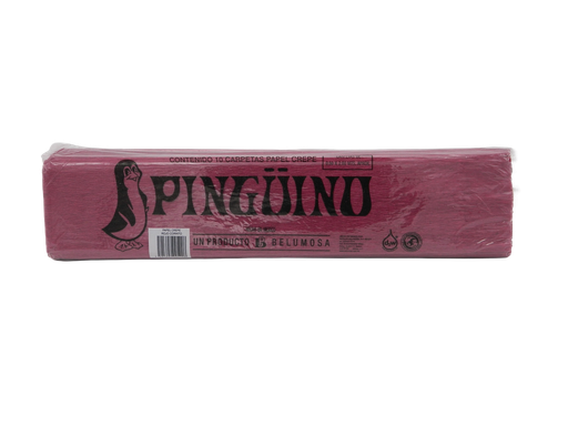 [003951] Papel Crepe Pingüino Rojo Corinto C/ 10 pzs Belumosa