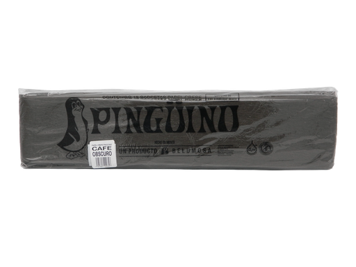 [003954] Papel Crepe Pingüino Café Obscuro C/ 10 pzs Belumosa