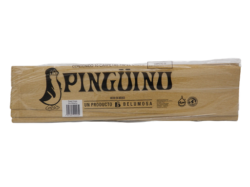 [003956] Papel Crepe Pingüino Oro Metalico C/ 10 pzs Belumosa