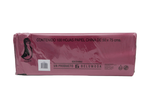 [003977] Papel China Pingüino 50x75 cms Rojo Burdeos C/ 100 pzs Belumosa