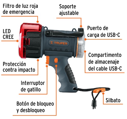 [004156] Lampara Plastica Reflectora Led 900 lm 102404 Truper