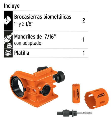 [004185] Juego P/ Instalar Cerraduras C/ 4 pzs 11877 Truper