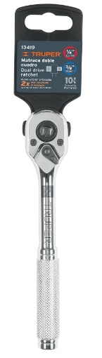 [004220] Matraca Doble Cuadro 1/4, 3/8" 13419 Truper