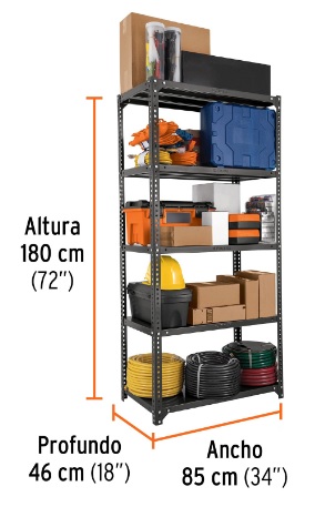 [004237] Estante Metalico 5 Repisas 400 Kgs 51580 Truper