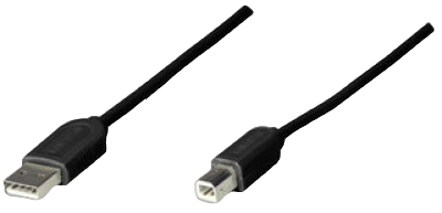 [004344] Cable Usb A a Usb B 1.8 mts Negro Manhattan