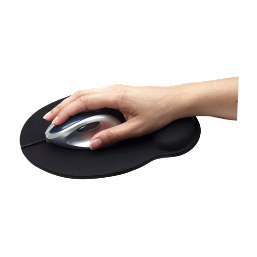[004346] Tapete P/ Mouse Ergonomico Gel Negro Manhattan