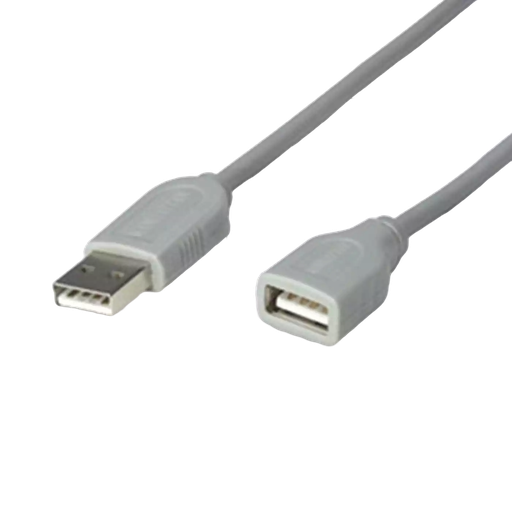 [004351] Cable Extension Usb A Macho a Usb A Hembra 3 mts Gris Manhattan