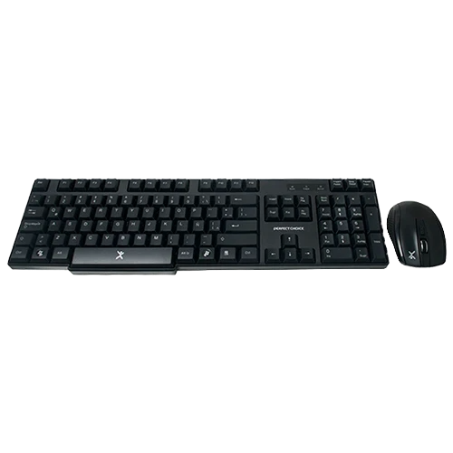 [004379] Kit Teclado y Mouse Inalambrico Negro Perfect Choice