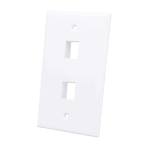[004403] Tapa P/ Caja de Pared Wall Plate Blanco 2 Perforaciones Intellinet