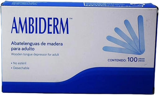 [004479] Abatelenguas Madera C/ 100 pzs Ambiderm