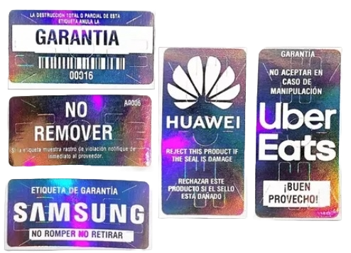 [004588] Holograma Seguridad 51 x 25 mm C/ Impresión Personalizada C/ 1000 pzs