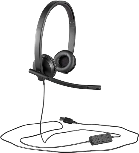[004613] Audifonos Diadema C/ Microfono Negro Usb H570E Logitech