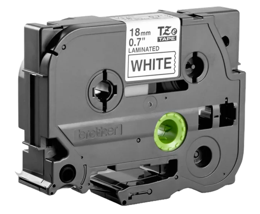 [004705] Cinta Etiqueta Laminada 18 x 8 mts Negro/Blanco Tze241 Brother