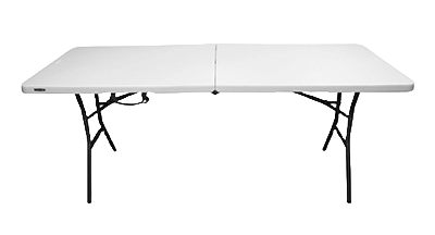 [004728] Mesa Plegable Blanca Portafolio 244 x 76 cms Lifetime