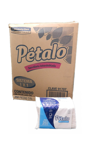 [000504] Servilleta Interdoblada Petalo Blanca C/ 250 C/ 24 pzs 91707 Kimberly