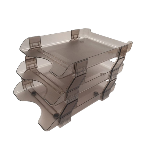 [000133] Charola Triple T/ Carta Humo Sablon