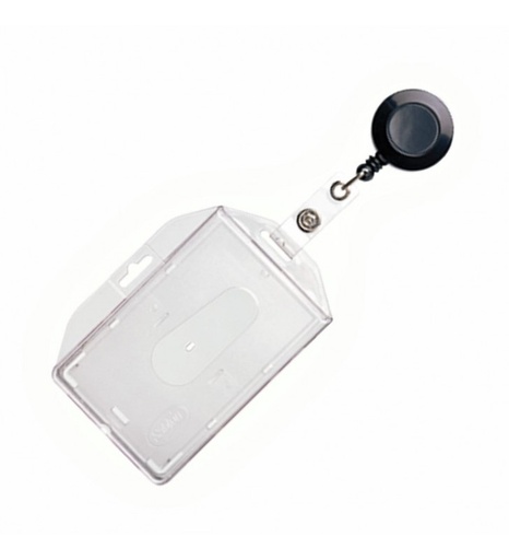 [000172] Portagafete 6 x 9 C/ Yoyo C/ 10 pzs Sablon