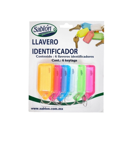 [000175] Llavero Identificador C/ 6 pzs Sablon