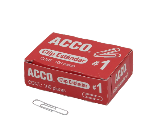 [000008] Clip Estandar #1 C/ 100 pzs Acco