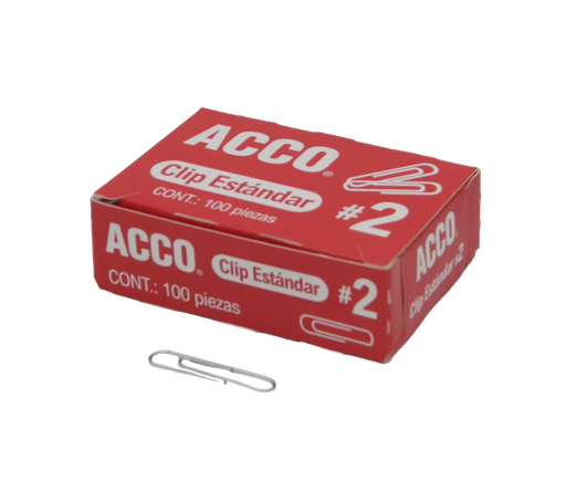 [000009] Clip Estandar #2 C/ 100 pzs Acco