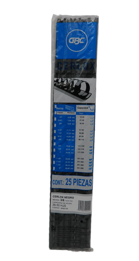 [000058] Arillo Plastico 3/8" Negro C/ 25 pzs Gbc