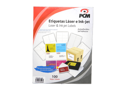 [000294] Etiqueta Laser Blanca T/ Carta C/ 100 hjs Pcm