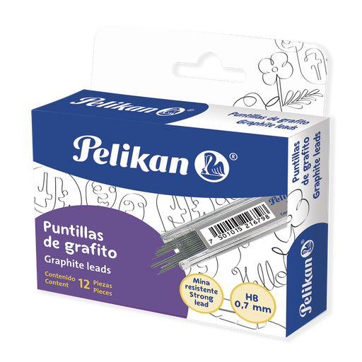 [000457] Puntillas 0.7 mm C/ 12 puntillas C/ 12 pzs Pelikan
