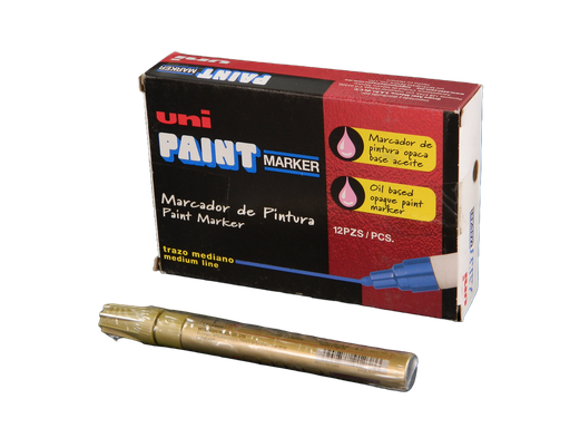 [000209] Marcador Permanente Uni Paint PX-20 Oro C/ 12 pzs Azor