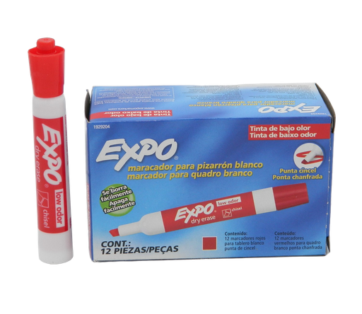 [000334] Marcador P/ Pizarron Expo Rojo C/ 12 pzs Newell