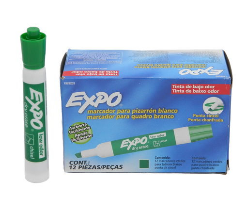 [000335] Marcador P/ Pizarron Expo Verde C/ 12 pzs Newell