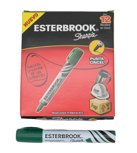 [000349] Marcador Esterbrook Verde C/ 12 pzs Newell