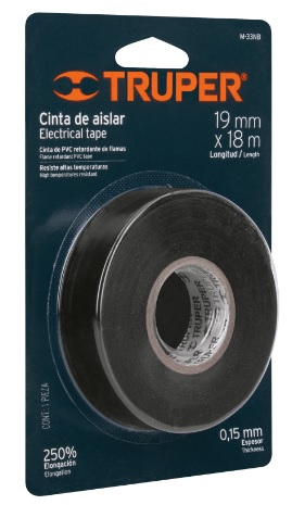 [000232] Cinta Aislante Negra PVC 19 x 18 mts 12499 Truper