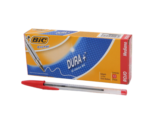 [000422] Pluma Bic 1.0 mm P/ Mediano Rojo C/ 12 pzs Bic