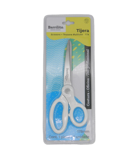 [000480] Tijera Acero Inoxidable 7" Barrilito