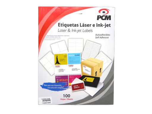 [000963] Etiqueta Laser Blanca P/ CD C/ 100 hjs Pcm